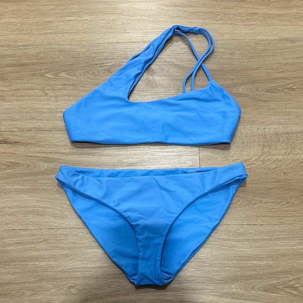 Mikoh Blue One Shoulder Bikini